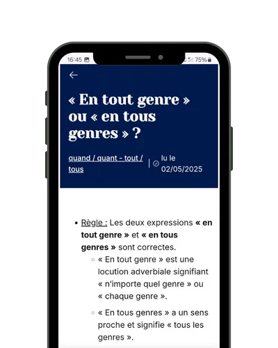 Des fiches thématiques claires